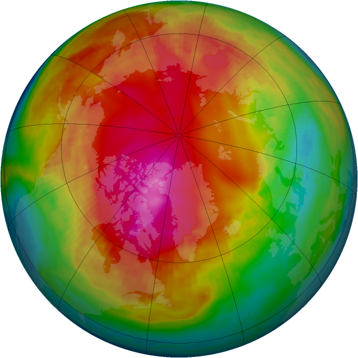 Arctic ozone map for 06 February 1987